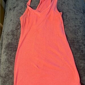 Y2K Racer Tank Top Ribbed  Wet Seal Vintage Pink Size Large